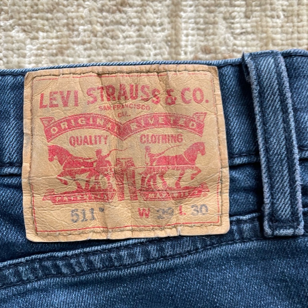 Dark Blue Levi’s 511 Women's Straight Leg Jeans - Picture 10 of 13